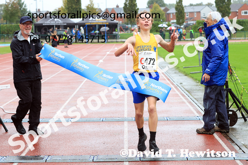 BBoys Under-15s 2025 Northern Athletics Autumn Road Relays, Leigh, Lancashire. Photo: David T. Hewitson/Sports for All Pics